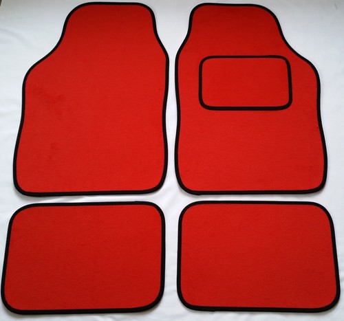 Red car mats - red, trim