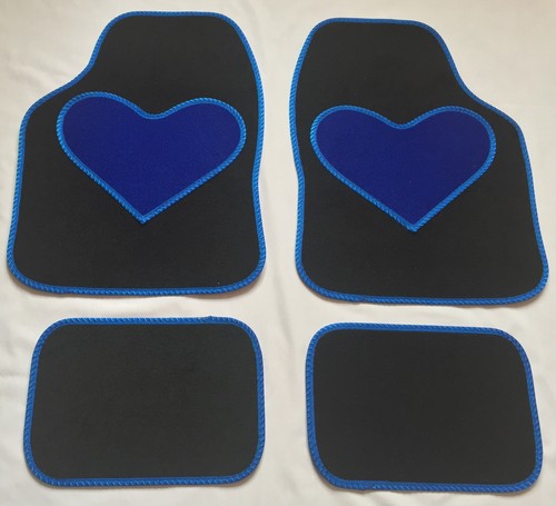 Black car mats blue - car,